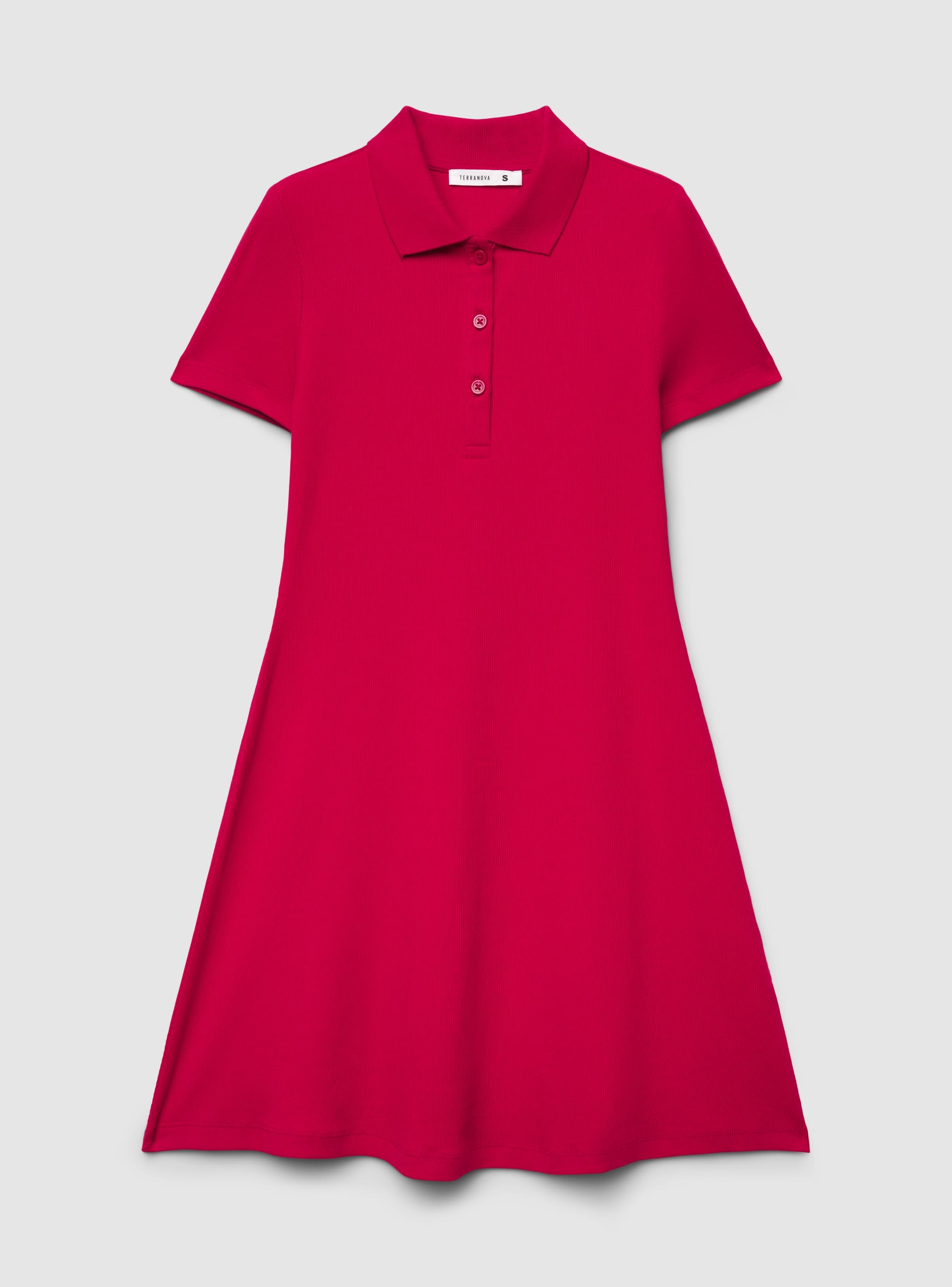 Solid colour polo collar dress Solid colour polo collar dress
