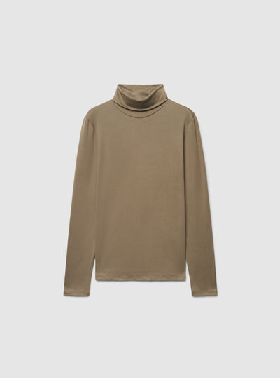 T-shirt a maniche lunghe con collo alto