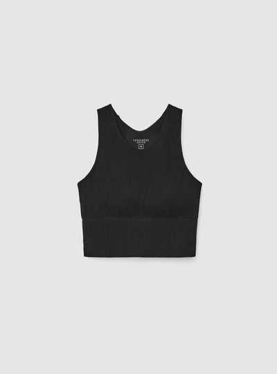 Top sportivo vogatore seamless a tinta unita