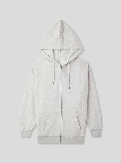 Felpa maxi con cappuccio e zip