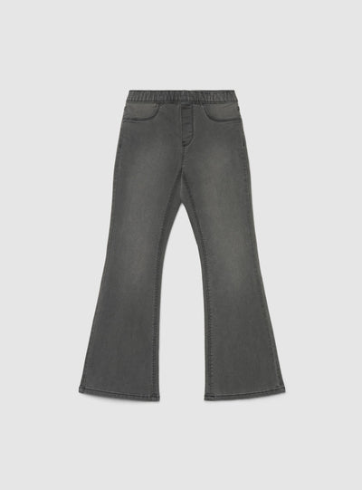 Jeggings a zampa con elastico in vita