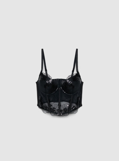 Corsetto tulle e paillettes