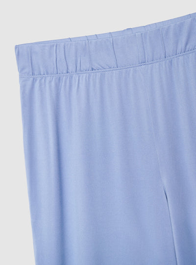 Pantaloni pigiama wide leg a tinta unita