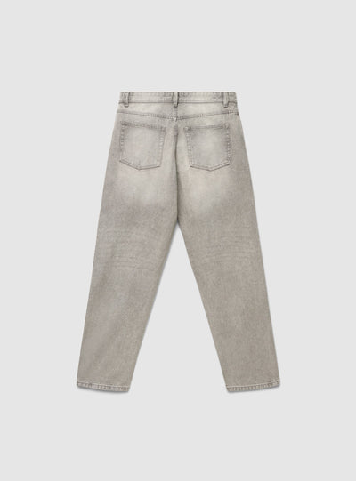 Jeans baggy a tinta unita