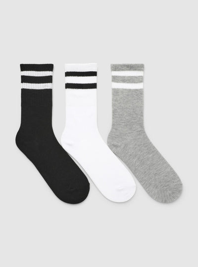Pack 3 calze sportive a righe