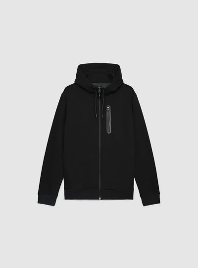 Felpa tecnica con zip e cappuccio