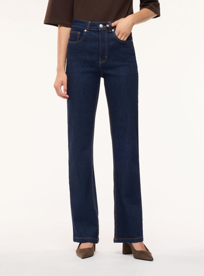 Jeans bootcut a tinta unita