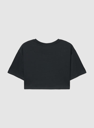 T-shirt con maniche a volant sangallo