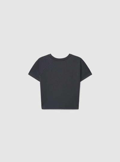 T-shirt a tinta unita con maniche raglan