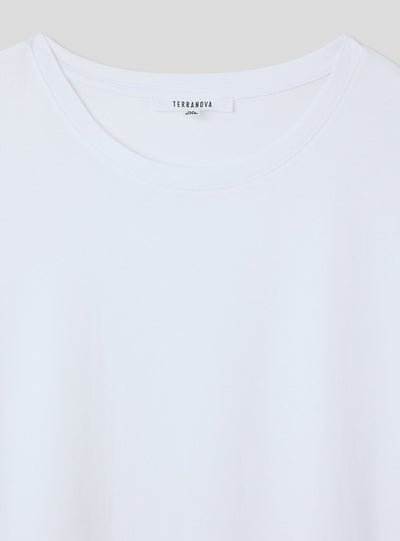 Wide plain-colour T-shirt