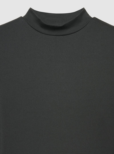 T-shirt crop a lupetto tinta unita