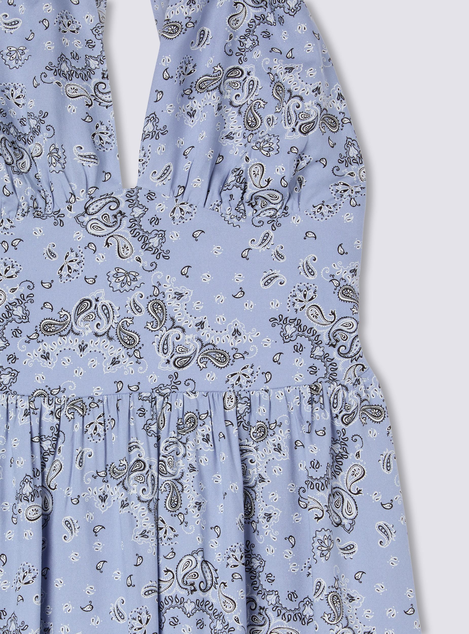 Dress tied behind the neck with a bandana pattern - Terranova Dress tied behind the neck with a bandana pattern - Terranova