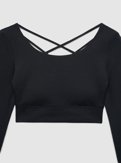 T-shirt corta sportiva con laccetti incrociati