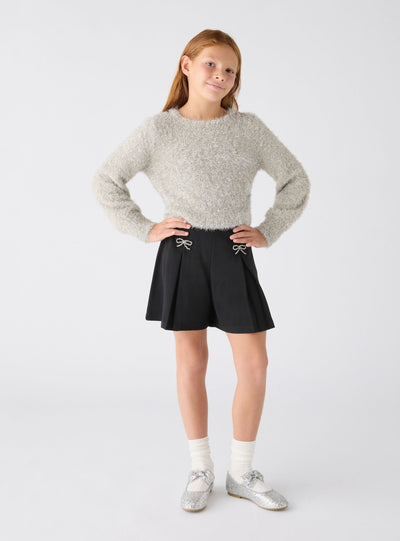Shorts con fiocchi strass