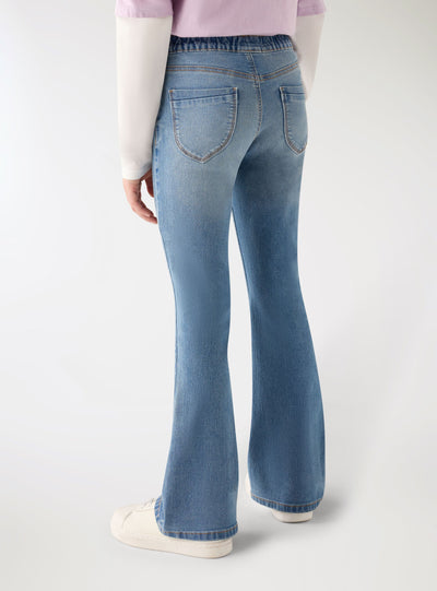 Jeggings a zampa con vita elasticizzata