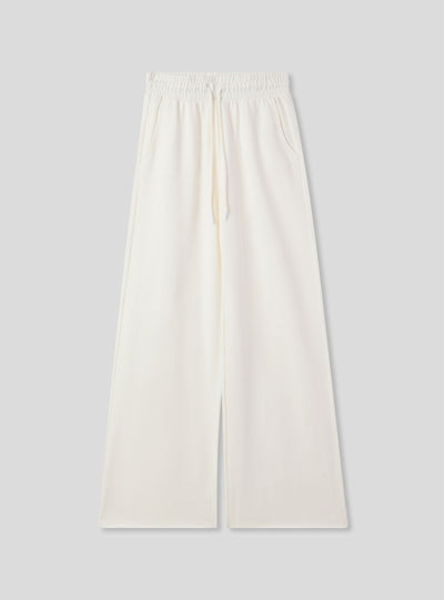 Pantaloni tuta wide leg con coulisse