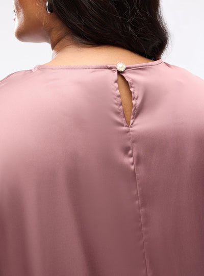 Camicia in satin con apertura a goccia