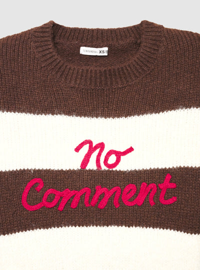 Maglia ampia a righe con scritta