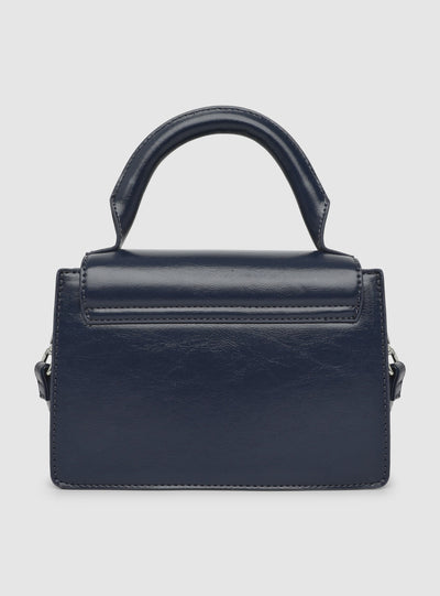Borsa mini tinta unita con manico e tracolla regolabile