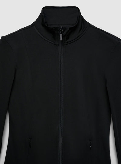 Felpa sportiva con zip a tinta unita
