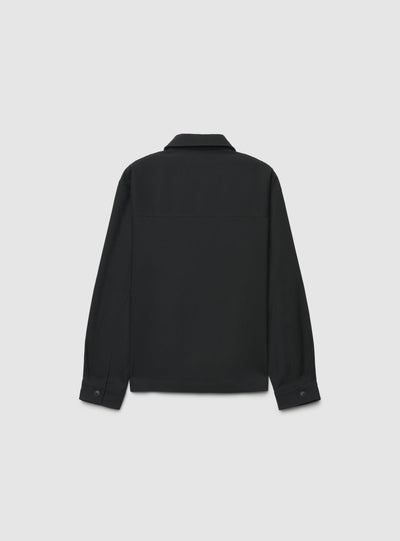 Camicia boxy tinta unita con tasche