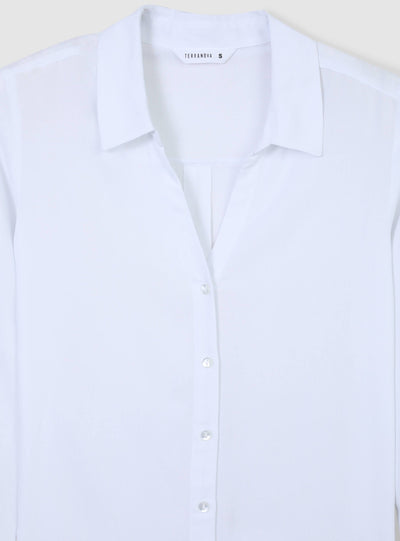Camicia ampia a tinta unita