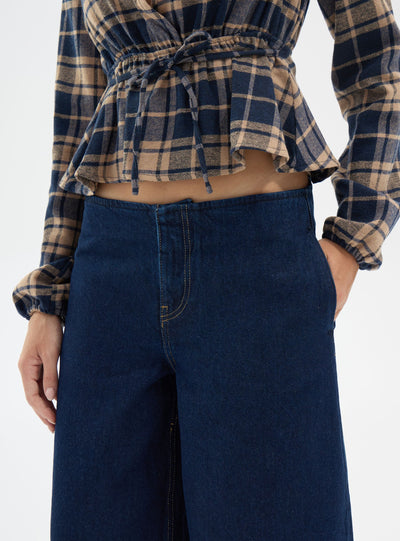 Jeans a vita alta a gamba dritta