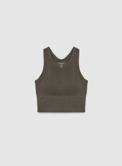 Top sportivo vogatore seamless a tinta unita