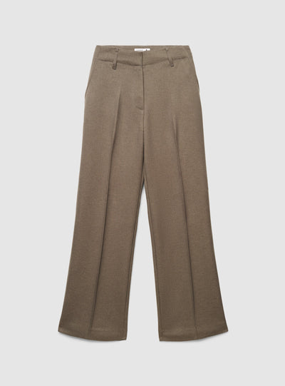 Pantaloni maxi wide leg a tinta unita