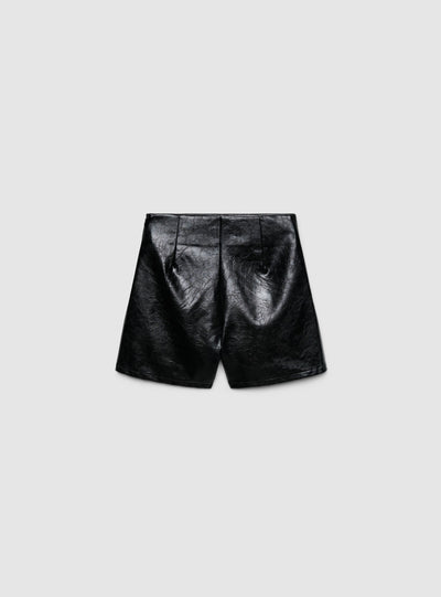 Skort mini asimmetrica similpelle
