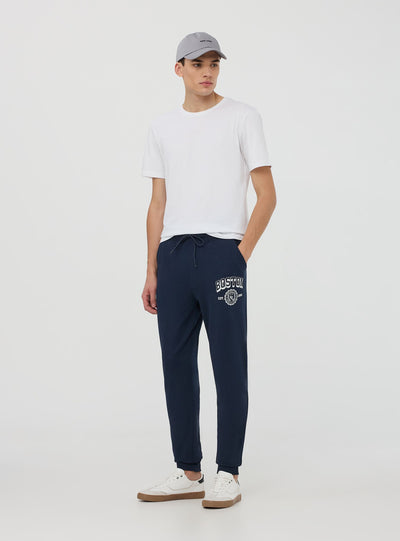 Pantaloni tuta con coulisse e stampa