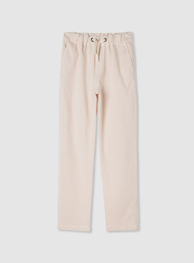 Pantaloni jogger a tinta unita con coulisse