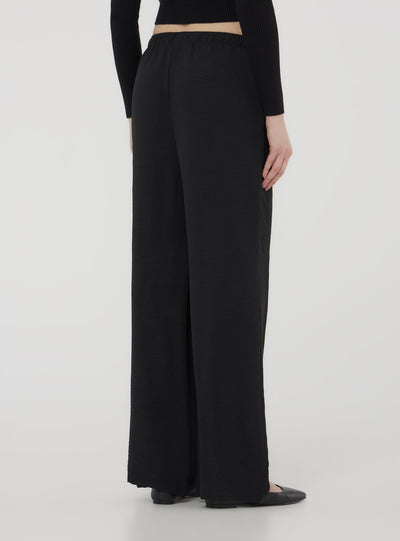 Wide-leg trousers with drawstring