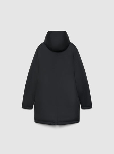 Parka tinta unita con cappuccio