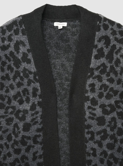Cardigan aperto fantasia animalier