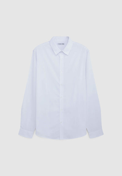 Camicia popeline stretch tinta unita