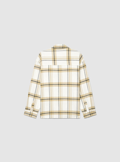 Camicia manica lunga a quadri con taschino