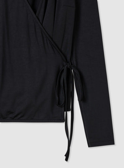T-shirt ballerina incrociata con laccio