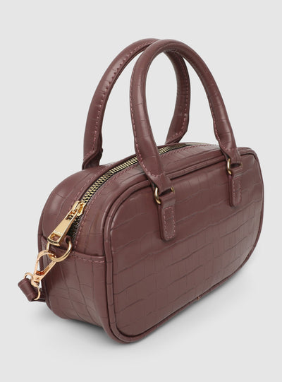 Borsa piccola effetto coccodrillo