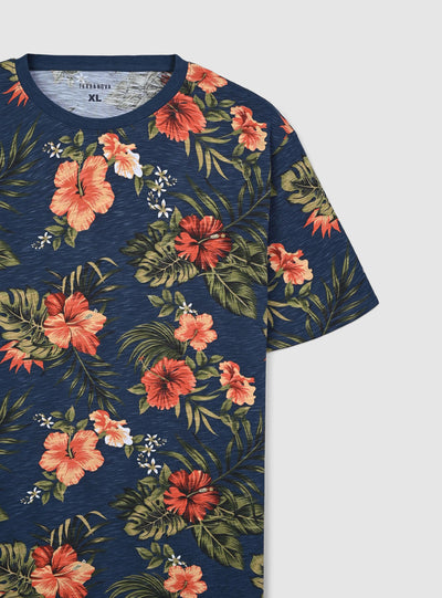 T-Shirt mit bunten Blumen