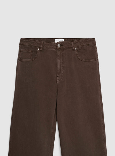 Jeans wide leg a tinta unita
