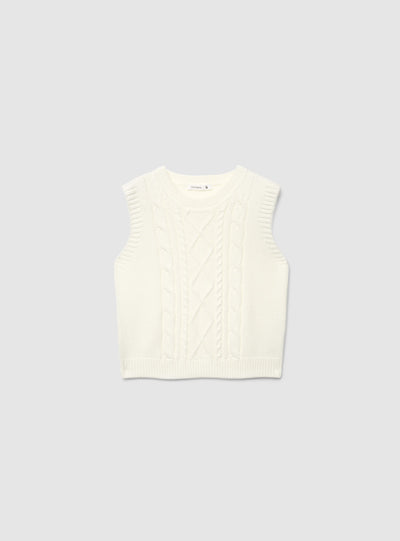 Gilet in maglia a trecce