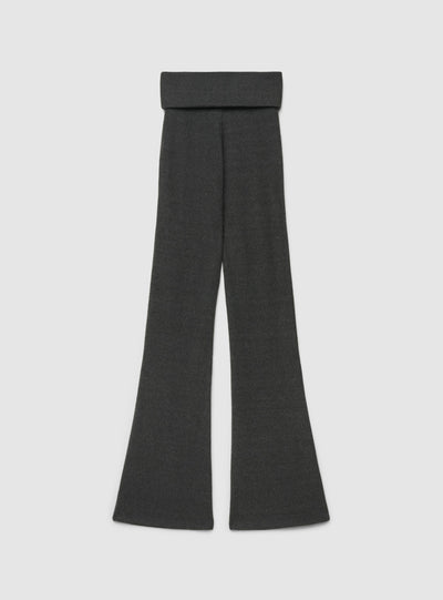 Leggings lunghi a zampa con baschina