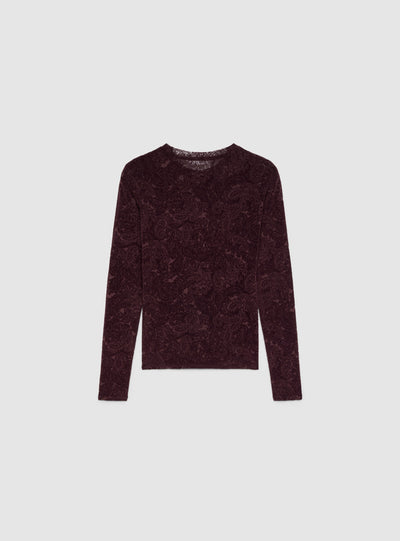 T-shirt con stampa paisley tulle
