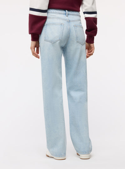 Jeans straight a vita alta