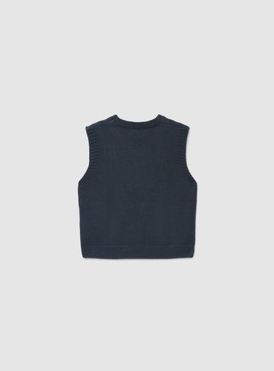 Gilet in maglia a trecce