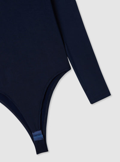 Body a maniche lunghe con scollo arrotondato