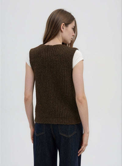 Gilet cardigan con bottoni