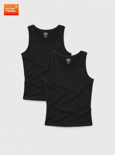 Pack of 2 thermal wide-strap tops