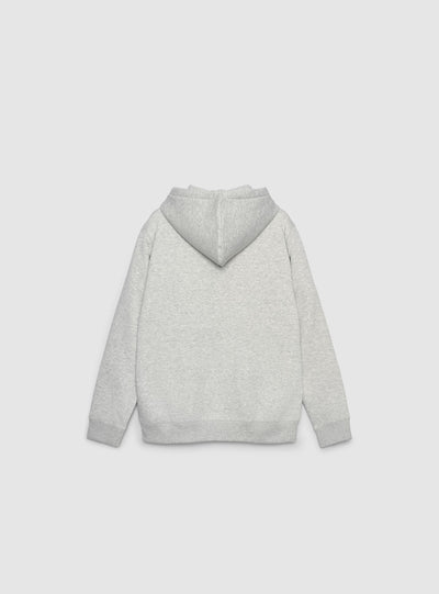 Felpa con cappuccio e zip a tinta unita